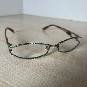 Jimmy Crystal New York JCR209 +1.50 Reader Eyeglasses Excellent Cond Brown